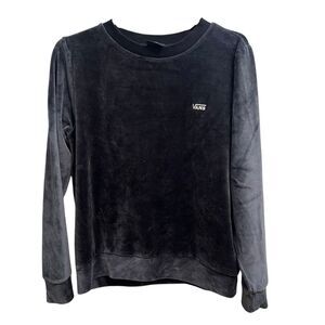 Vans Black Crew Neck Sweater with Plush Texture